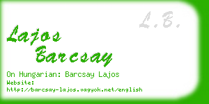 lajos barcsay business card